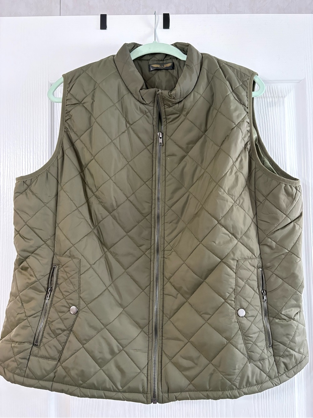 Quilted Olive Green Women's Vest - Brand Not Visible
